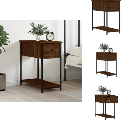 Produktbild von vidaXL Nachttisch Braun Eichen-Optik 30x60x60 cm Holzwerkstoff -  Nachttische
