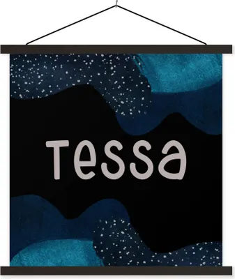 Produktbild von MuchoWow® Textilposter Tessa - Pastell - Mädchen 90x90 cm mit schwarzem Rahmen - Magnetisches