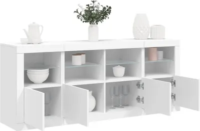 Immagine prodotto di vidaXL Credenza con luci LED bianche 163x37x67 cm