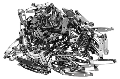 Productafbeelding van Speldjes - Veiligheidsspelden voor broches - 100 stuks - 30 mm - Zwart
