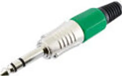 Immagine prodotto di Spina jack, 6,3 mm, stereo, verde