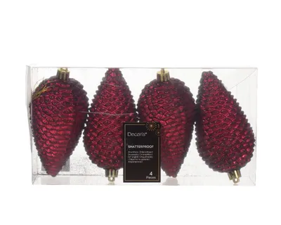 Productafbeelding van Denappel kunststof d7h12 cm obld 4st kerst Decoris