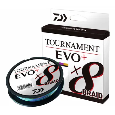 Zdjęcie produktu dla DAIWA Tournament x8 Braid EVO+, 300 m, 0,35 mm, 35,1 kg / 77,38 funtów, wielokolorowa, plecionka wędkarska, 12762-135