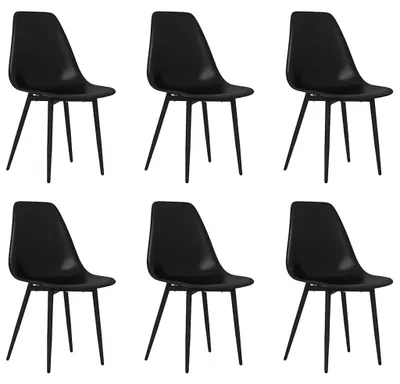 Produktbild von vidaXL Esszimmerstühle 6 Stk. Schwarz PP