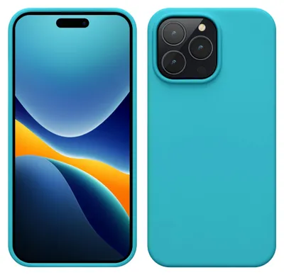 Produktbild von kwmobile Handyhülle für iPhone 14 Pro Max Hülle, für iPhone 14 Pro Max Case - Hülle Silikon - kabelloses Laden - Cool Glacier