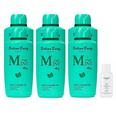 Produktbild von Bettina Barty Fresh Mint Bath & Shower Gel 6 x 500 ml inkl. Marbert Puder 15 g