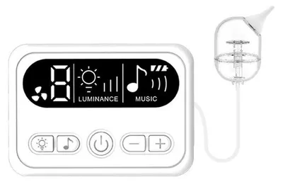Produktbild von Elektrischer Nasensauger Baby mit 9 Saugstufen, wiederaufladbar, LED Licht & Schlafmusik, 3 Silikon Aufsätze für sanfte Reinigung verstopfter Nase