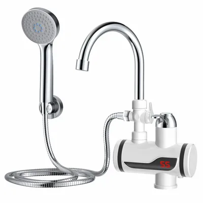 Produktbild von Durchlauferhitzer 3000W LED Temperaturanzeige Elektrische Küchenarmatur Smart Heater Wasserhahn für Küche, 360° drehbar, ,  Bad und Garten Retoo