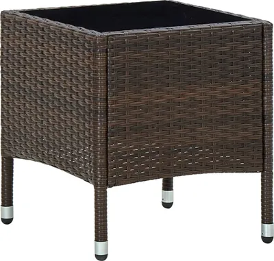 Produktbild von ZMH Gartentisch Braun 40x40x45 cm Poly Rattan