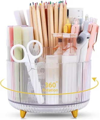 Produktbild von Stifthalter Schreibtisch-Organizer 5 Fächer, transparent, für Büro