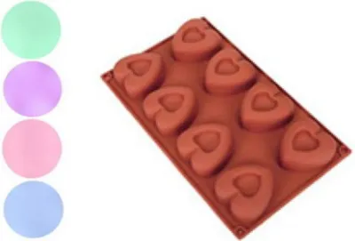 Produktbild von Silikonform, Herz Backform Küchen Dessert Muffins 8 Stück