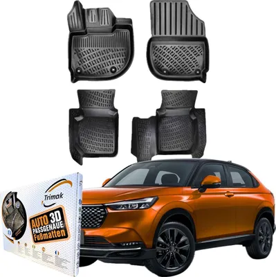 Produktbild von Trimak Autofußmatten kompatibel mit Honda HR-V 3.Gen ab 2022 Auto Allwetter Gummimatten