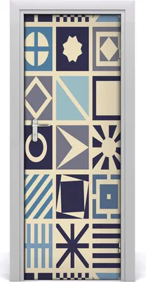 Produktbild von Tulup Türaufkleber 75x205 cm Dekorative Aufkleber Selbstklebend Wasserdichte Tapete Abnehmbar Schlafzimmer Wohnzimmer Wohnkultur - geometrischer Hintergrund