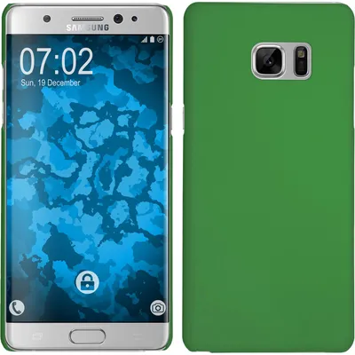 Produktbild von PhoneNatic Case kompatibel mit Samsung Galaxy Note FE - Hülle grün gummiert Hard-case Cover