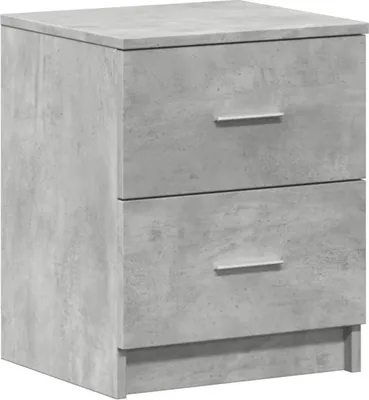 Immagine prodotto di Comodino con 2 Cassetti Grigio Cemento 40x36x50 cm