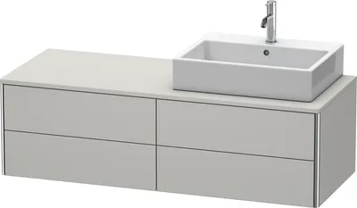 Produktbild von Waschtischunterbau XSQUARE 400x1400x548mm Be rechts betongrau matt betongrau matt