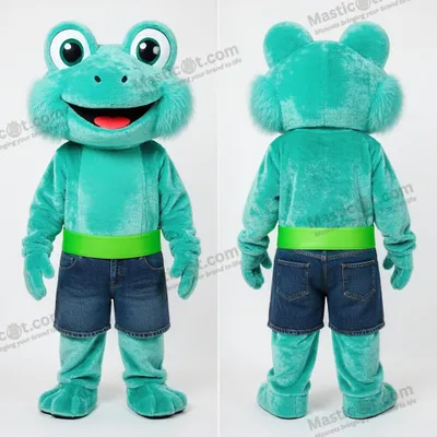 Produktbild von Türkisfarbener MASTICOT Plüsch-Frosch-Maskottchen