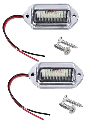 Produktbild von LED-Kennzeichenleuchte Chrom 3W 500lm 12-24V 2 Stück