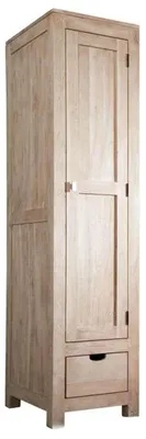 Produktbild von MASSIVMOEBEL24.DE Schrank Akazie 48x60x200 white stone getüncht NATURE WHITE #98