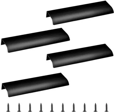 Produktbild von Handgriffset aus Metall - Set von 4 - verchromt - 80/120/150/200 mm