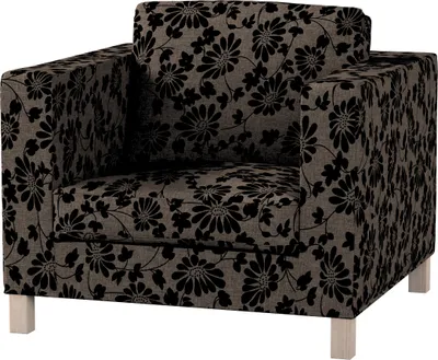 Produktbild von Dekoria Bezug für Karlanda Sessel, kurz, braun-schwarz, Bezug für Karlanda Sessel
