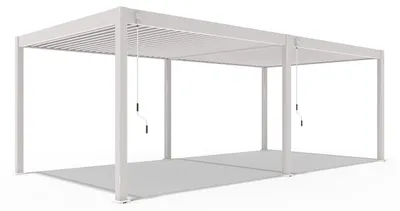 Immagine prodotto di Pergola Weide Deluxe interamente in alluminio 3,6x7,2 m con tetto a lamelle, modello indipendente, colore Ivory Sand