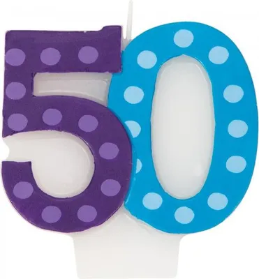Produktbild von 50. Geburtstag Pünktchen Kerze