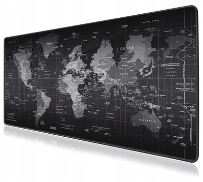 Produktbild von DSJ Gaming-Mauspad Weltkarte Wasserdicht Groß 90x40cm