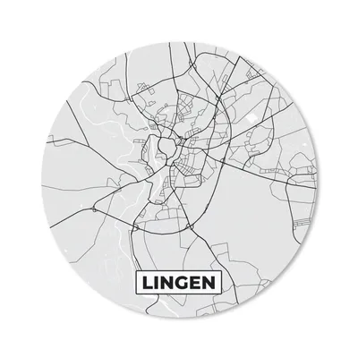 Produktbild von MuchoWow® Mauspad Mousepad Karte - Deutschland - Lingen - Karte - Stadtplan 20x20 cm - Mousepads - Maus Mat - Pad - Mausunterlage - Schreibtischmatte