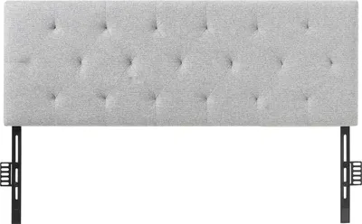 Zdjęcie produktu dla Zagłówek łóżka – zagłówek 143 cm – regulacja wysokości co 5 cm – wysokość 90,5–120,5 cm – do łóżka 140 cm – jasnoszary