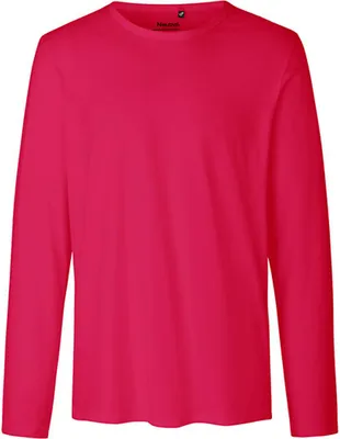 Produktbild von Neutral O61050 | Herren Long Sleeve T-Shirt / 100% Fairtrade-Baumwolle - Farbe: Pink - Größe: S