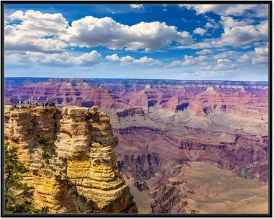 Produktbild von Wallario Wandbild Felsenschlucht im Grand Canyon Park Arizona, Größe: 40,30 x 50,30 cm, Poster mit schwarzem Aluminiumrahmen