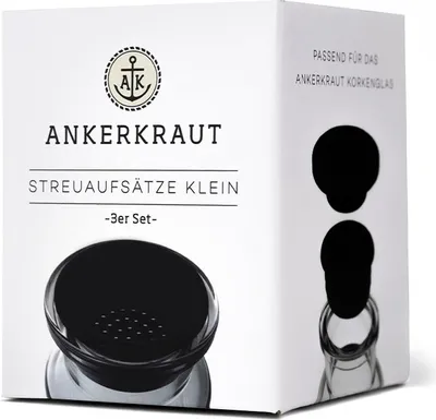 The image shows the packaging of a set of spice grinder lids.
