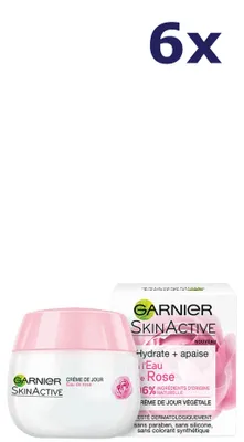 Produktbild von 6x Garnier Skin Active - Dagcreme Rozenwater 50 ml