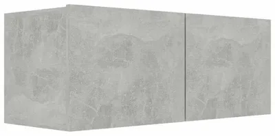 Obrázok produktu pre TV skrinka, betónová sivá farba, drevotrieska, 80 x 30 x 30 cm, s 2 dvierkami
