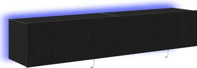 Produktbild von vidaXL TV-Wandschrank 2 pcs Schwarz Eichen-Optik 80 x 35 x 31 cm