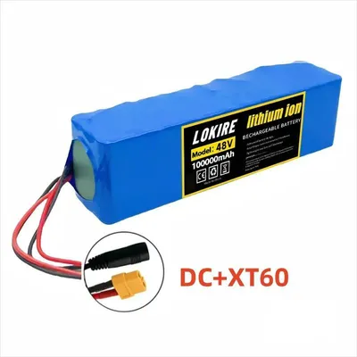 Obrázok produktu pre 48V 100Ah lítiovo-iónová batéria – batériový balík 13S3P – výkon až 2000W pre 48V motor – integrovaný systém riadenia batérie (BMS) – konektor T-DC
