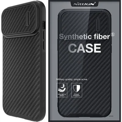 Produktbild von Nillkin Kunstfaser S Fall Iphone 14 Pro Mit Kamera Abdeckung Schwarz