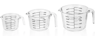 Produktbild von Messbecher Set, 3-teilig, Borosilikatglas