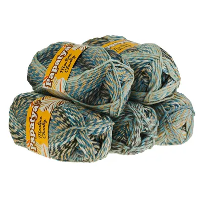 Produktbild von 500g Strickgarn Papatya Mouline Chunky Strick-Wolle mehrfarbig Handstrickgarn Flauschig Farbwahl, Farbe:2019 mehrfarbig
