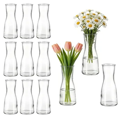 Immagine prodotto di Omgoods - Set di 12 piccoli vasi in vetro per la decorazione della tavola