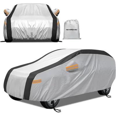 Produktbild von Autoabdeckung SUV 210D Oxford M 455x185x170CM Silber & Schwarz Wasserdicht Reflexionsdesign