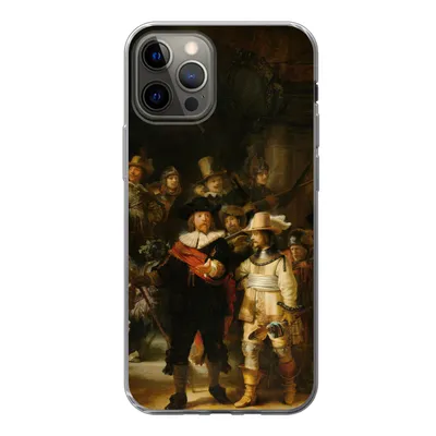 Produktbild von MuchoWow® Handyhülle Schutzhülle Hülle für iPhone 13 Pro Die Nachtwache - Gemälde von Rembrandt van Rijn Silikon Softcase Handy Hülle - Handy-Tasche