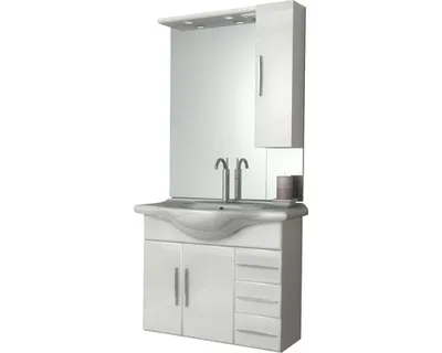 Produktbild von Koupelnová sestava Aida 85 cm s umyvadlem a zrcadlem s LED osvětlením