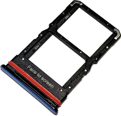 Produktbild von Simkartenhalter und micro-SD Speicherkartenfach für Xiaomi Mi 10 Lite 5G (M2002J9G), Original Ersatzteil, Blau