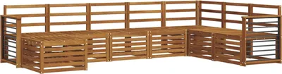Produktbild von vidaXL Outdoor-Sofagarnitur 8 stk. Natur