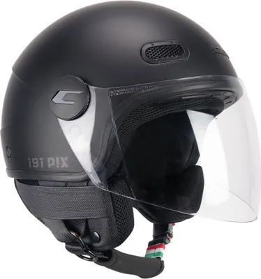Image de Casque Jet CGM 191A PIX MONO Noir Mat Visière longue taille M