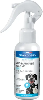 Produktbild von Atemspray für Hunde und Katzen 100 ml gegen Mundgeruch und Zahnbelag, stärkt das Zahnfleisch