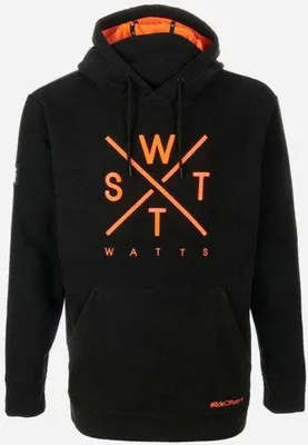 Produktbild von WATTS WT Fleece-Sweatshirt Herren Schwarz/Fluo-Orange M
