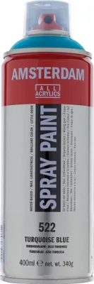 Zdjęcie produktu dla Amsterdam farba w sprayu wysoce pigmentowana 400 ml turkusowo-niebieska 522